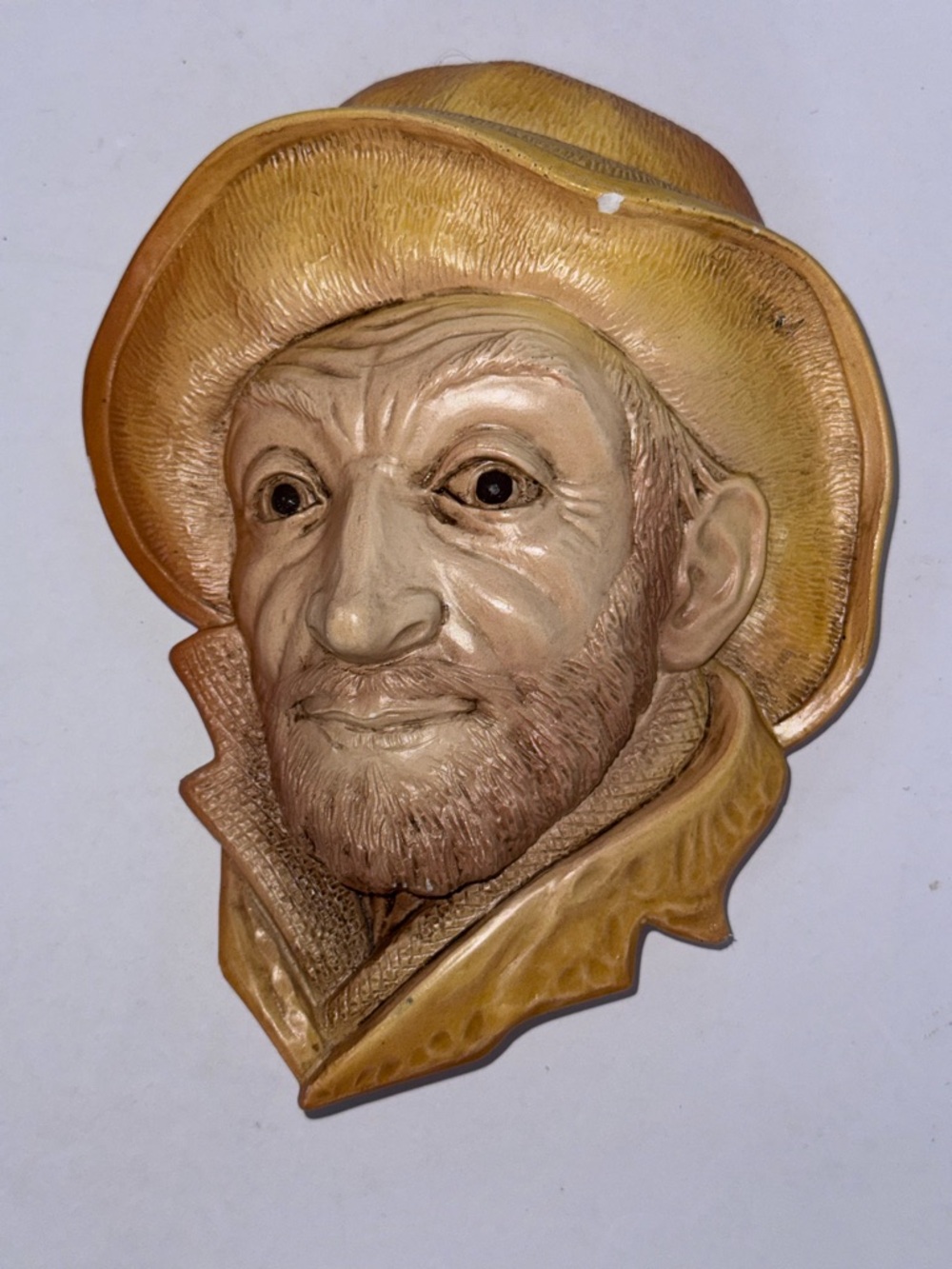 Chalk ware Fisherman Wall Art